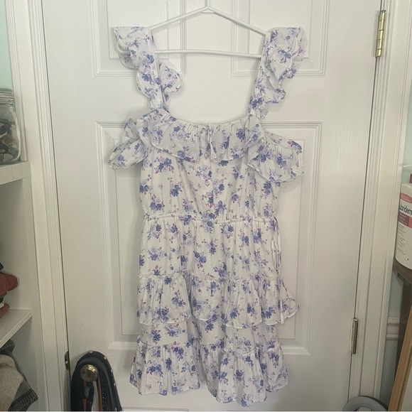 Loveshackfancy x Target Amelia Ruffle Floral Cotton White Dress Medium EUC - Picture 3 of 10